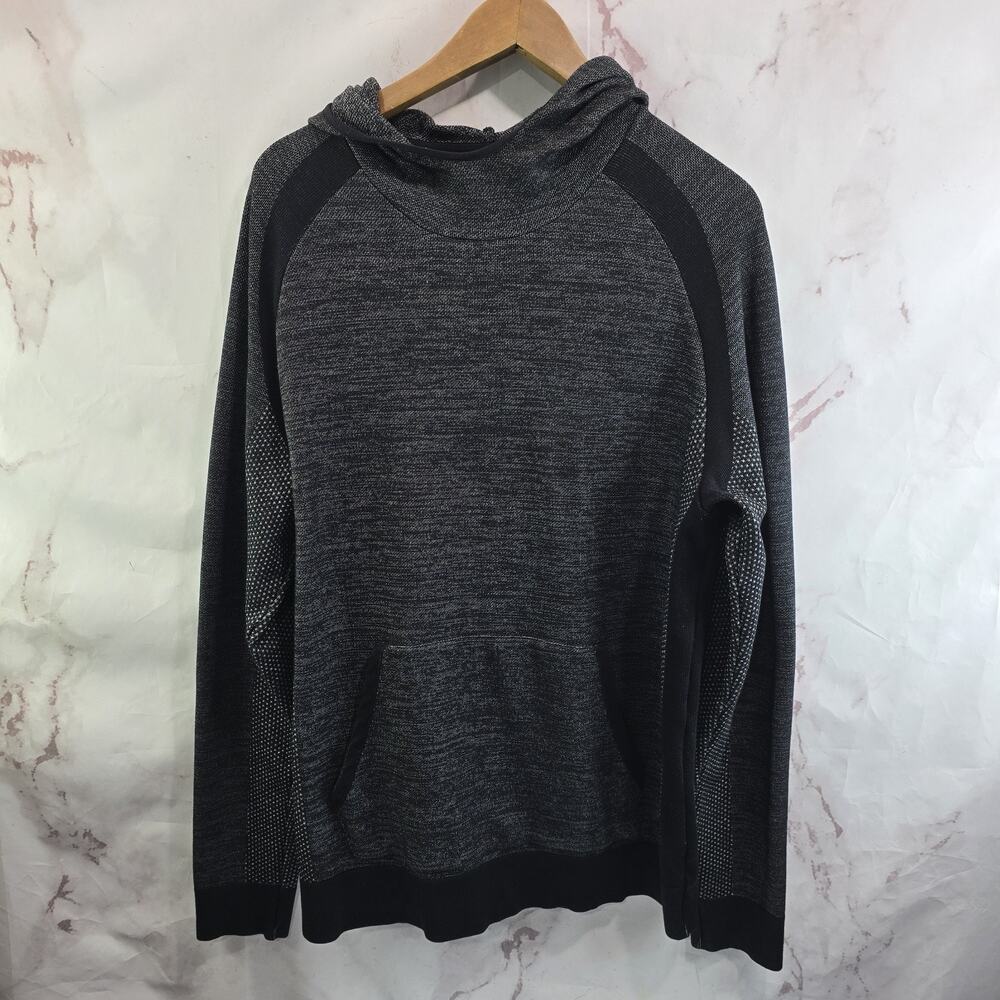 Huckberry Proof Hoodie Mens Large Gray Knit Pullover Sweatshirt Rayon Tech